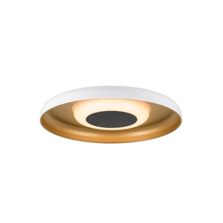 SLV MOTUNA, CW, PHASE, Wand- und Deckenaufbauleuchte, rund, 2700 K, 10 W, 130°, weiß / goldfarben