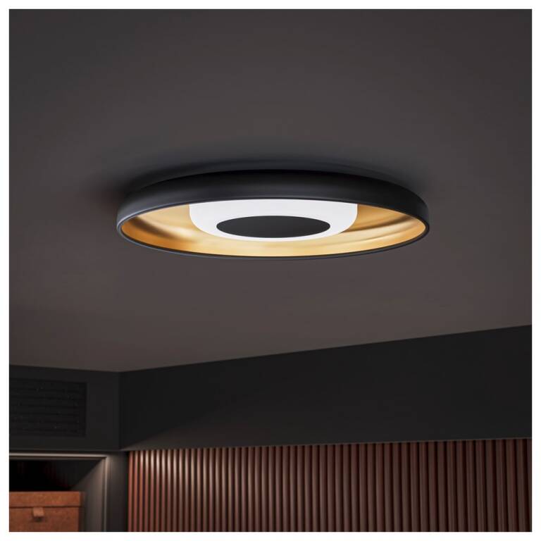 SLV MOTUNA, CW, PHASE, Wand- und Deckenaufbauleuchte, rund, 2700 K, 10 W, 130°, weiß / goldfarben
