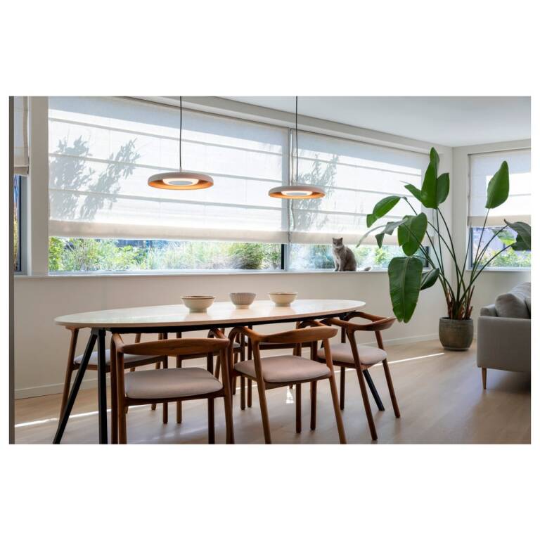 SLV MOTUNA, PD, PHASE, Pendelleuchte, 2700 K, 10 W, 130°, weiß / goldfarben