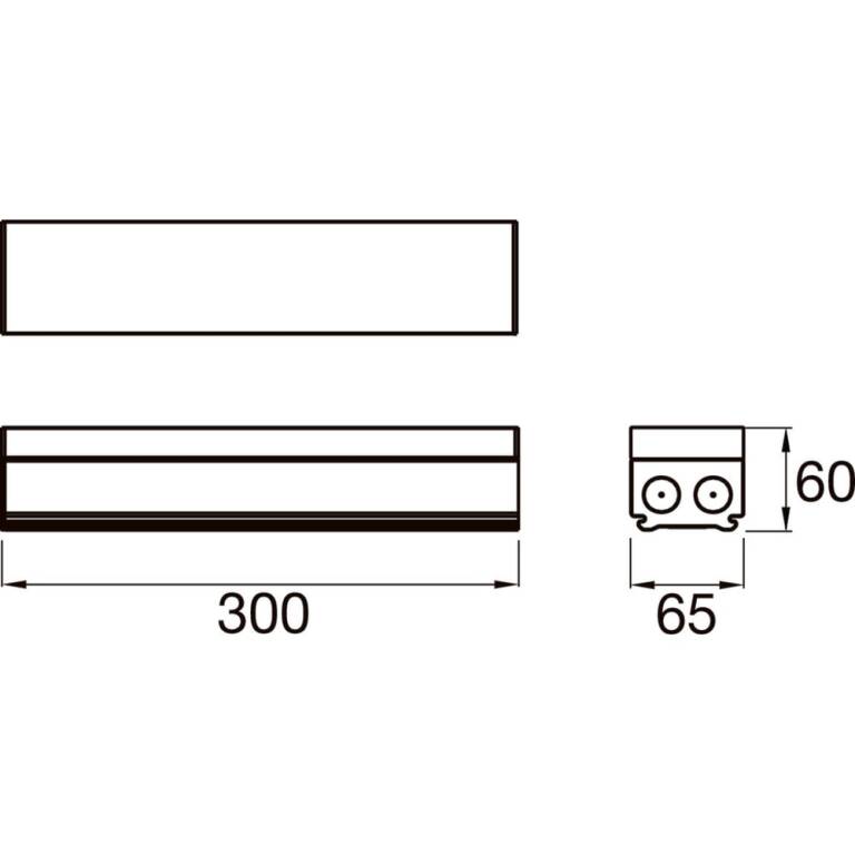 SLV EASYLIGHT FIB 300 5 25 BK, Feed in Box 300mm,  5 pole, 2,5mm2
