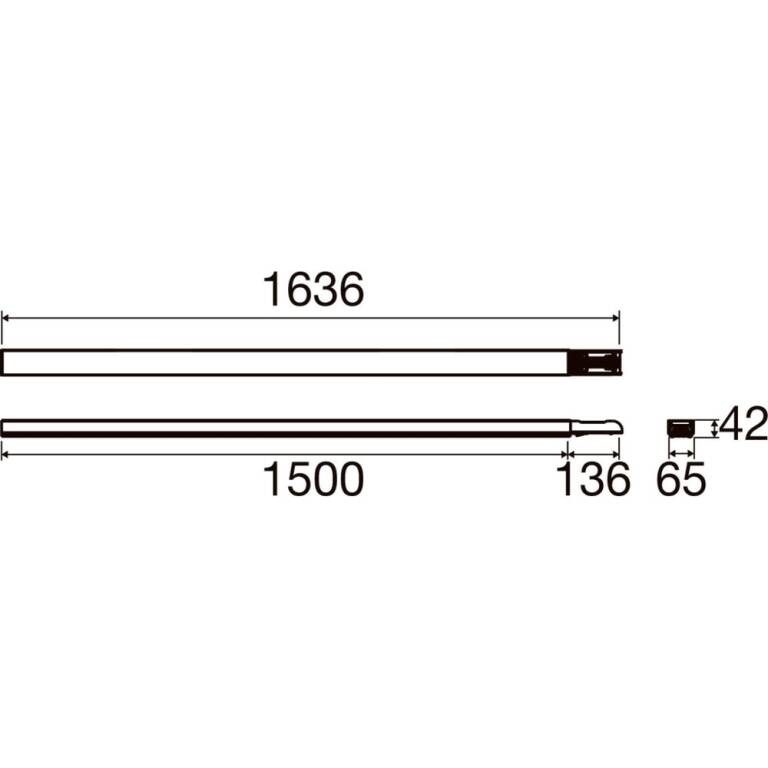 SLV EASYLIGHT BC 1500 5 25 BK, Blind Cover 1500mm, 5 pole, 2,5mm2