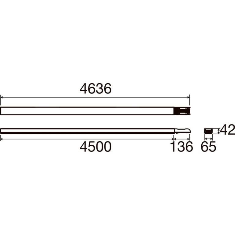 SLV EASYLIGHT BC 4500 7 25 BK, Blind Cover 4500mm, 7 pole, 2,5mm2