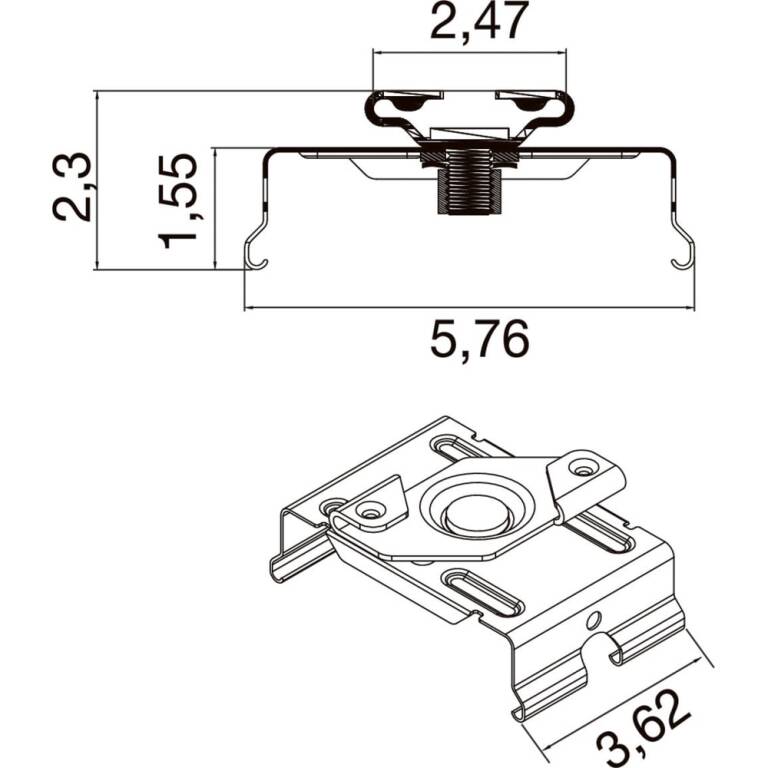 SLV EASYLIGHT STM BK, Surface Track mounted