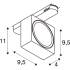 EURO CUBE 2 M, 3~ Spot, rechteckig, 4000K, 14 W, PHASE, 40°, schwarz