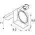 EURO CUBE 2 M, 3~ Spot, rechteckig, 4000K, 14 W, DALI 2, 40°, schwarz