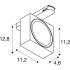 EURO CUBE 2 L, 3~ Spot, rechteckig, 4000K, 21 W, PHASE, 40°, weiß / schwarz