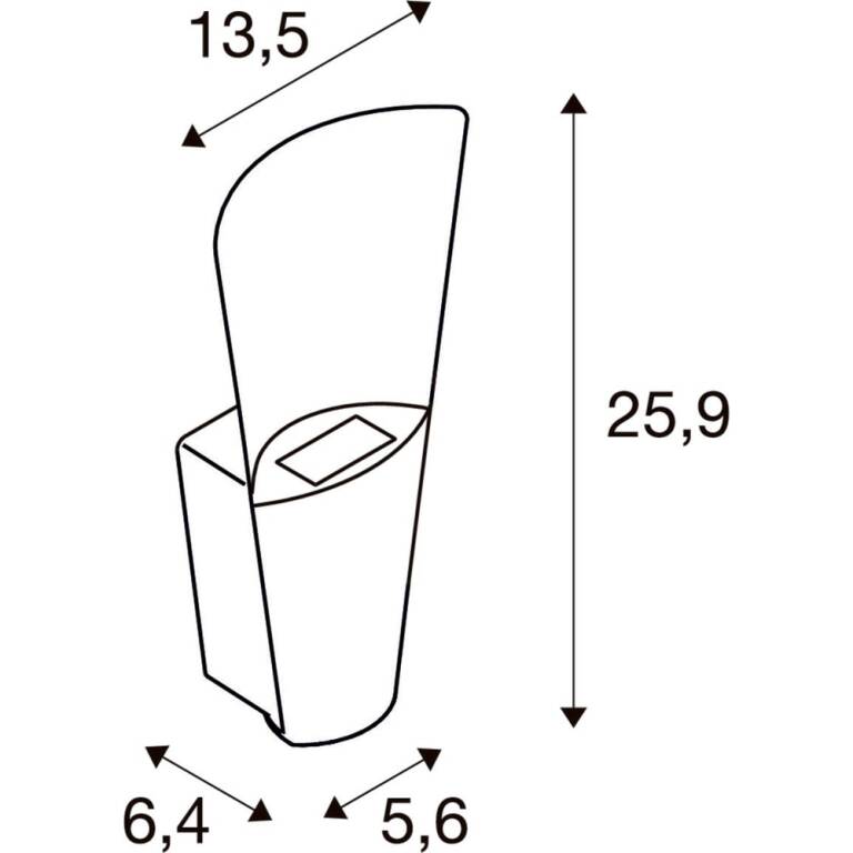 SLV RASTERLYS WL UP/DOWN, Wandaufbauleuchte, konisch, 3000 K, 16 W, PHASE, 45°, anthrazit