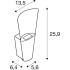 RASTERLYS WL UP/DOWN, Wandaufbauleuchte, konisch, 3000 K, 16 W, PHASE, 45°, anthrazit