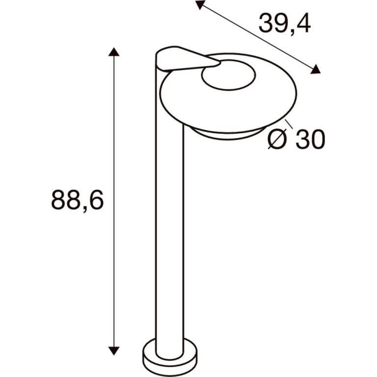 SLV SEJERO 90, POLE, Stehleuchte, IP65, E27, 1 x 15 W, beige
