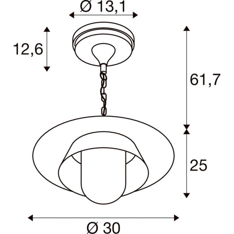 SLV SEJERO, Pendelleuchte, E27, Pendellänge 49.1 cm,  1 x max. 15 W, anthrazit