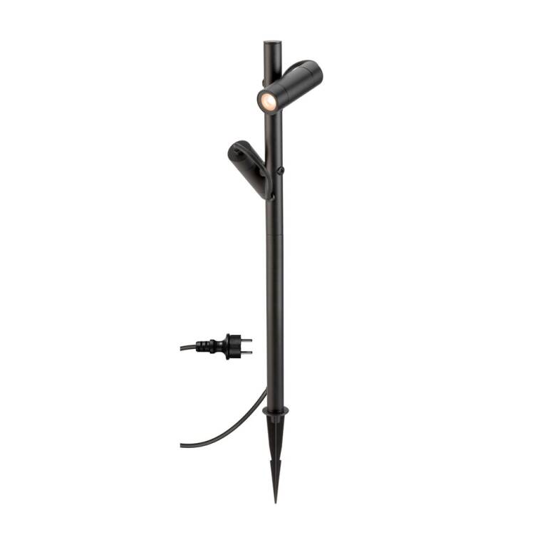 SLV HELIA SLIM Pole, double, LED Outdoor Stehleuchte, IP65, 2200 K, schwarz