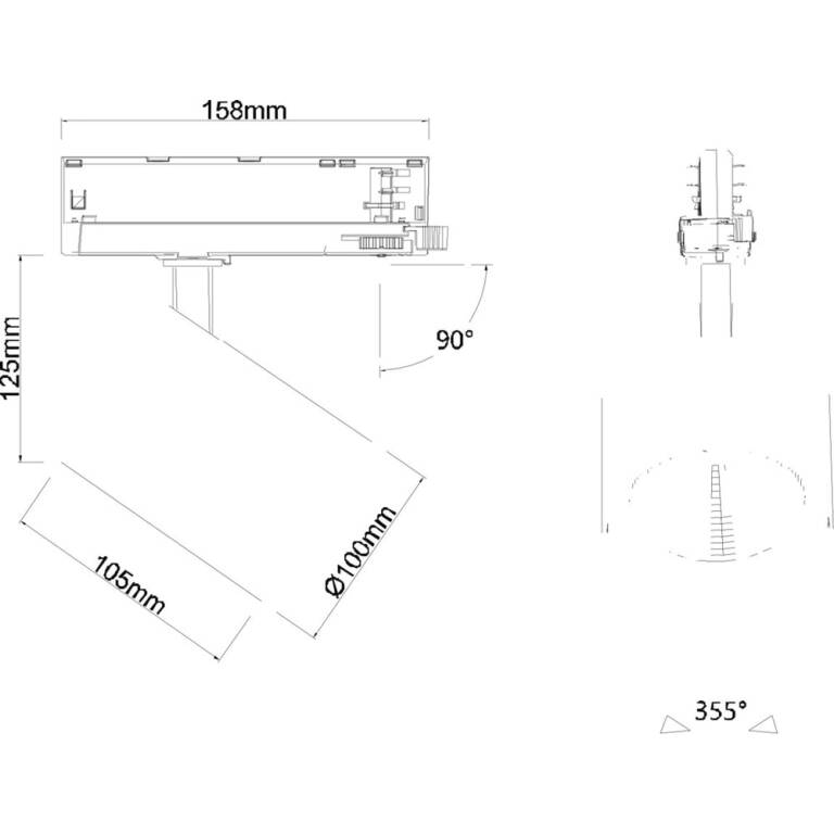 SLV TRACKSPOT C, 3PH. 53 927 WB ML WH