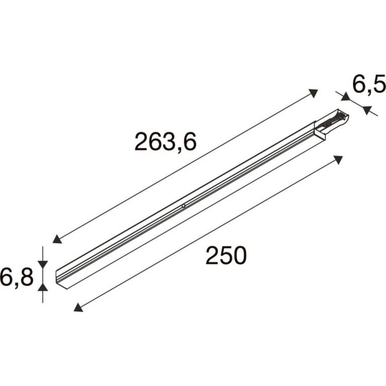SLV EASYLIGHT 2500 150 835/840/850 WB WH ML DALI2 EM 3H Trunking System 2500MM