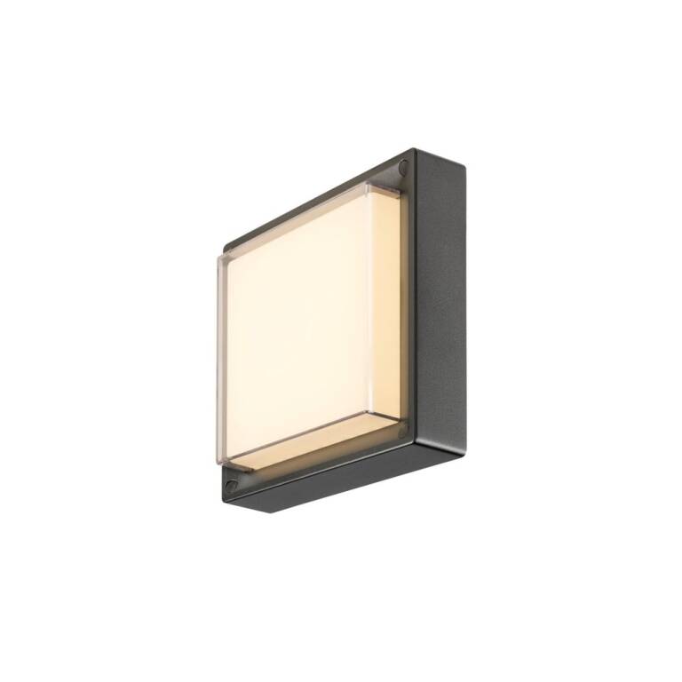 SLV AINOS SLIDE WL, Wandaufbauleuchte, eckig, PHASE, 2700/3000 K, 11 W, IP65, schwarz