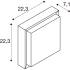 AINOS SLIDE WL, Wandaufbauleuchte, eckig, PHASE, 2700/3000 K, 11 W, IP65, schwarz
