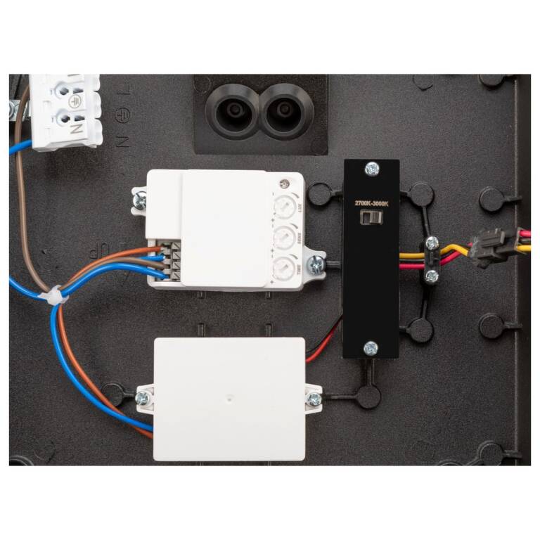 SLV AINOS SLIDE WL, Wandaufbauleuchte, eckig, SENSOR, 2700/3000 K, 11,5 W, IP65, schwarz