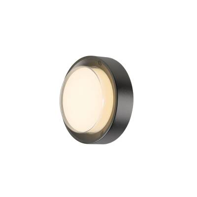 SLV AINOS SLIDE WL, Wandaufbauleuchte, rund, SENSOR, 2700/3000 K, 11,5 W, IP65, schwarz