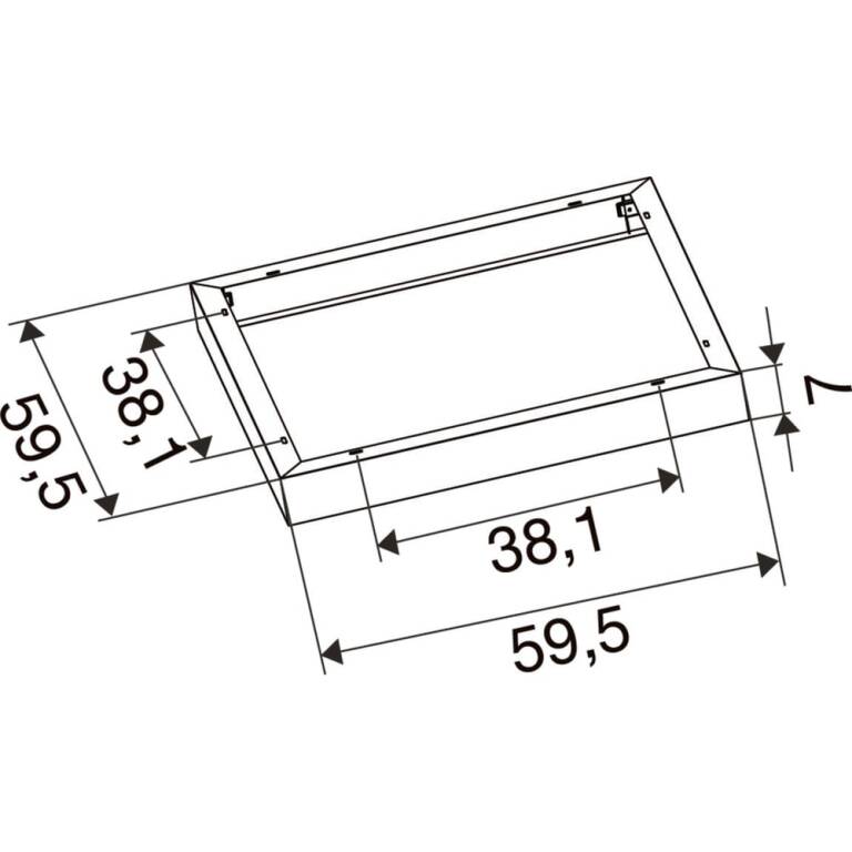 SLV SURFACE MOUNTING FRAME, 600 WH