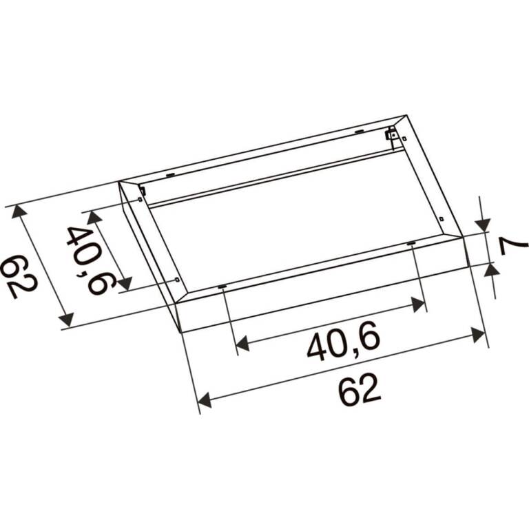 SLV SURFACE MOUNTING FRAME, 625 WH