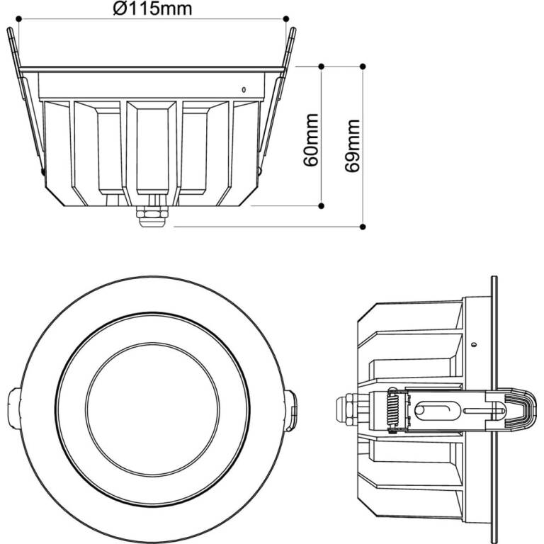SLV DOWNLIGHT P, 115 18 WM 830 60 ML WH IP54