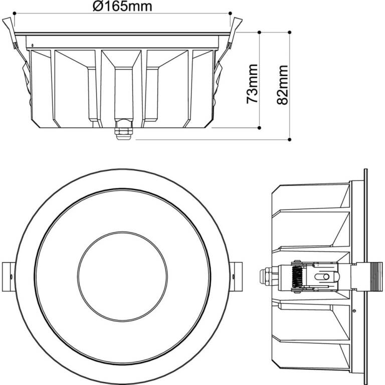 SLV DOWNLIGHT P, 165 30 HG 830 60 ML DALI WH IP54