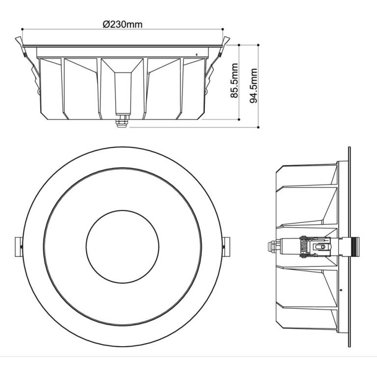 SLV DOWNLIGHT P, 230 40 HG 830 60 ML WH IP54