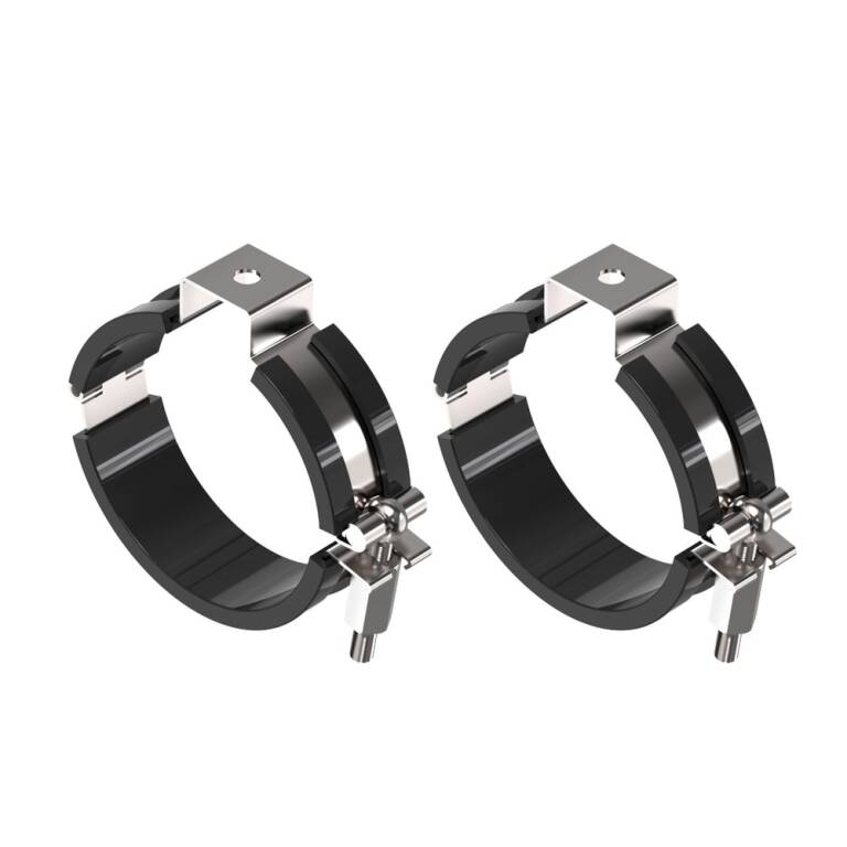 SLV TUBULAR P, SURFACE MOUNTING BRACKET/RUBBER 2PCS.