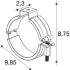TUBULAR P, SURFACE MOUNTING BRACKET/RUBBER 2PCS.