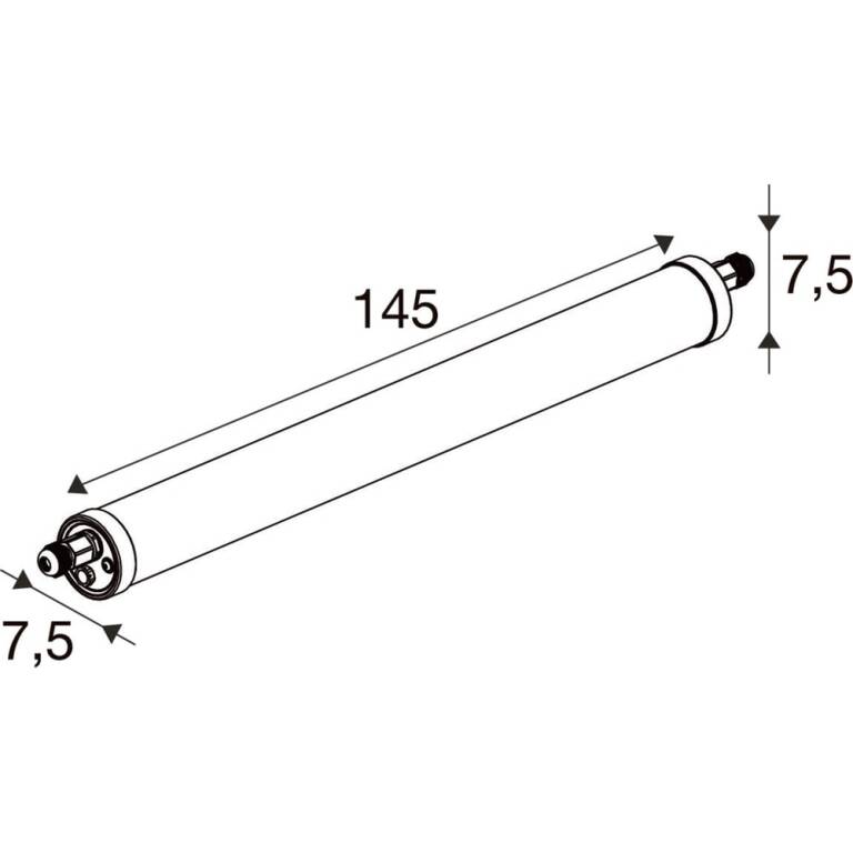 SLV TUBULAR P, 1500 680 830 WH DALI2 OPL PC