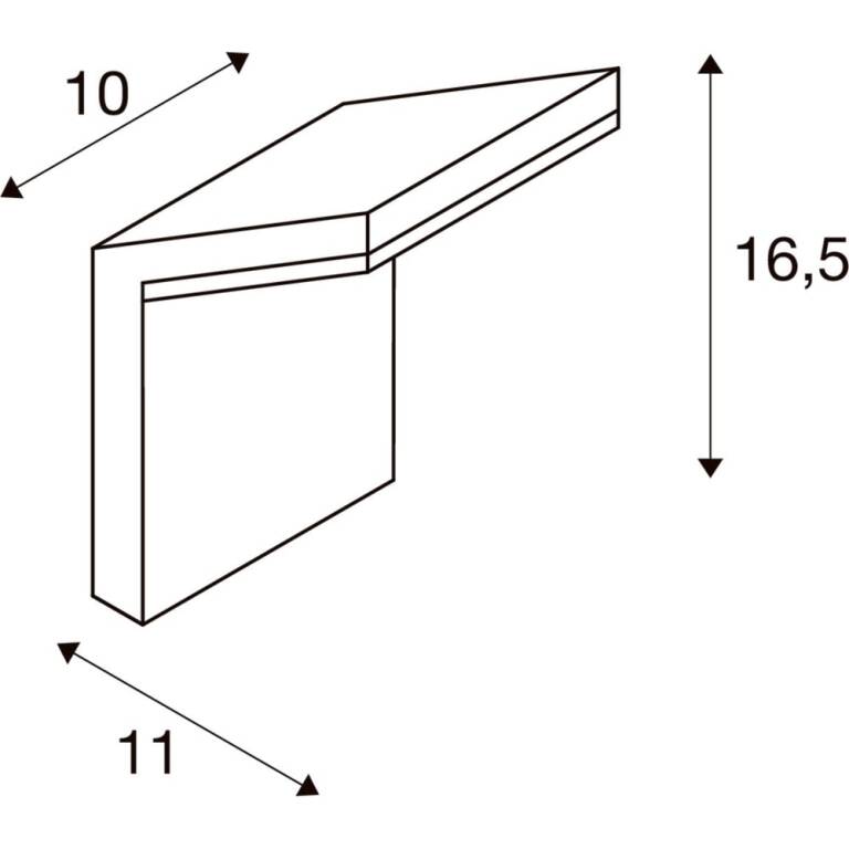 SLV ORDI, WL, Wandaufbauleuchte, 2700/3000 K, 6/8,5 W, IP54, anthrazit