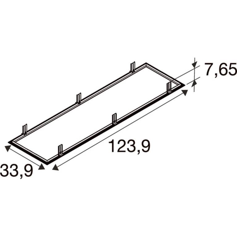 SLV RECESSED MOUNTING FRAME, 1200/300 WH