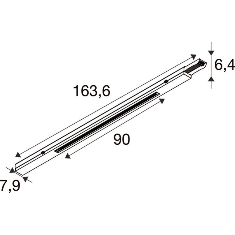 SLV EASYLIGHT, 1500 3PH TRACK BK DALI