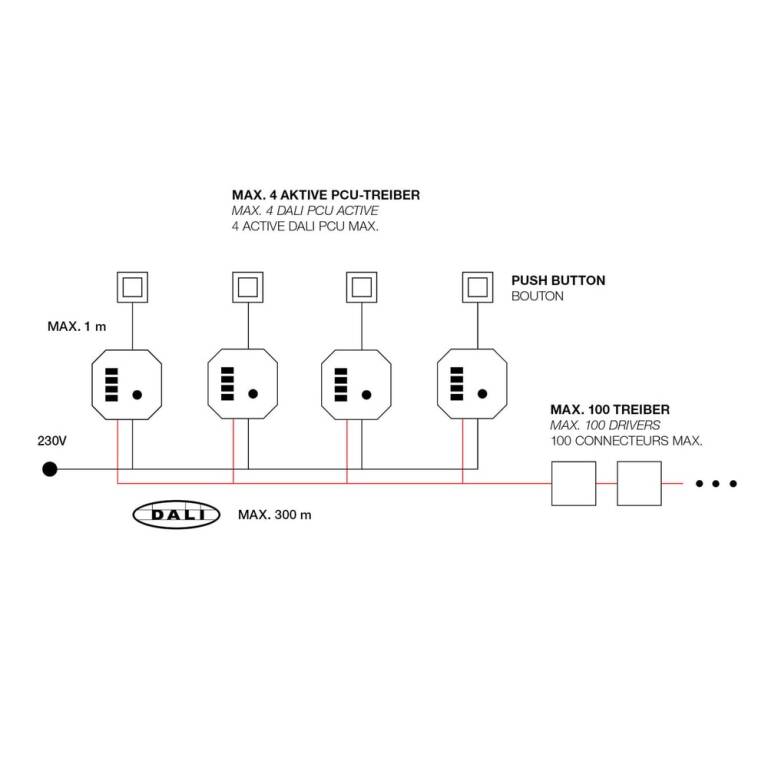 SLV DALI INTERFACE, PUSH DIMM / DALI PCU TW G2, weiß