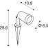 SYNA PLANT, SP, Erdspiessleuchte, 150 cm Anschlusskabel, IP44/IP65, 2200 K, 6,2 W, 36°, schwarz