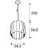 HAVEN 35, PD, E27, Pendelleuchte, E27, 1 x 40 W, weiß