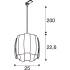 HAVEN 25, 3~ Spot, E27, 1 x 40 W, schwarz