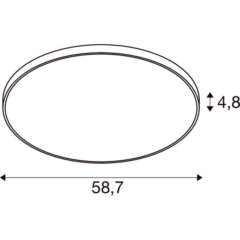 SLV MEDO 2 SLIM 40, CL, PHASE, Deckenaufbauleuchte, 3000/4000 K, 35 W, 85°, weiß