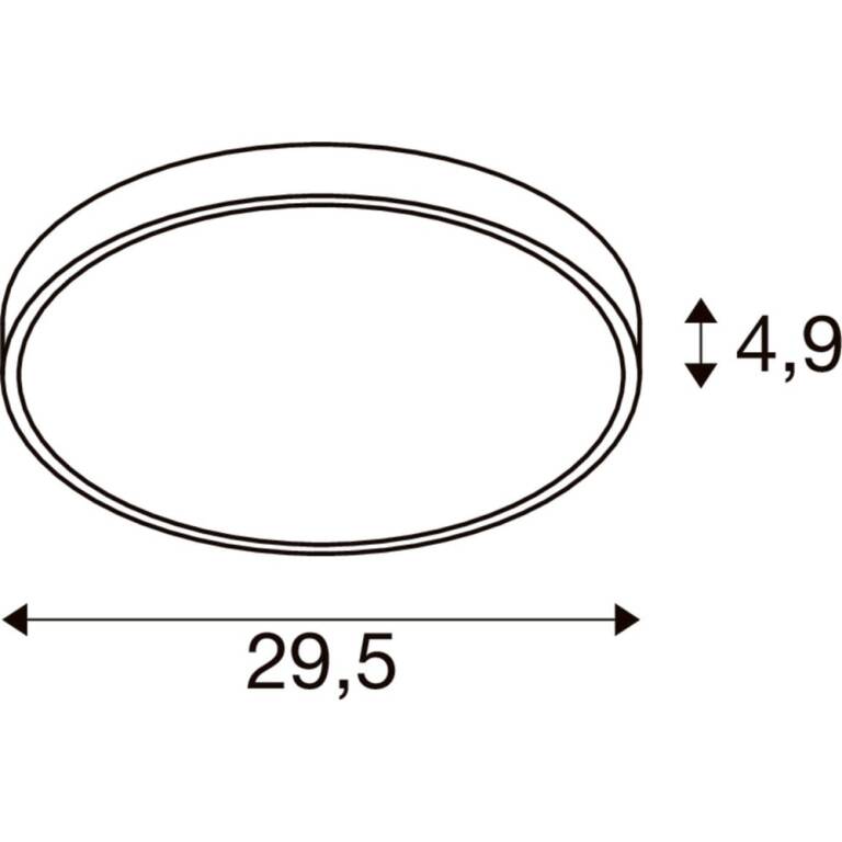 SLV MEDO 2 SLIM 30, CL, DALI, Deckenaufbauleuchte, 3000/4000 K, 8,6 W, 85°, weiß