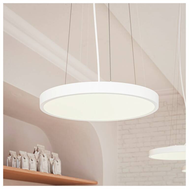 SLV MEDO 2 SLIM 40, CL, DALI, Deckenaufbauleuchte, 3000/4000 K, 15,5 W, 85°, weiß