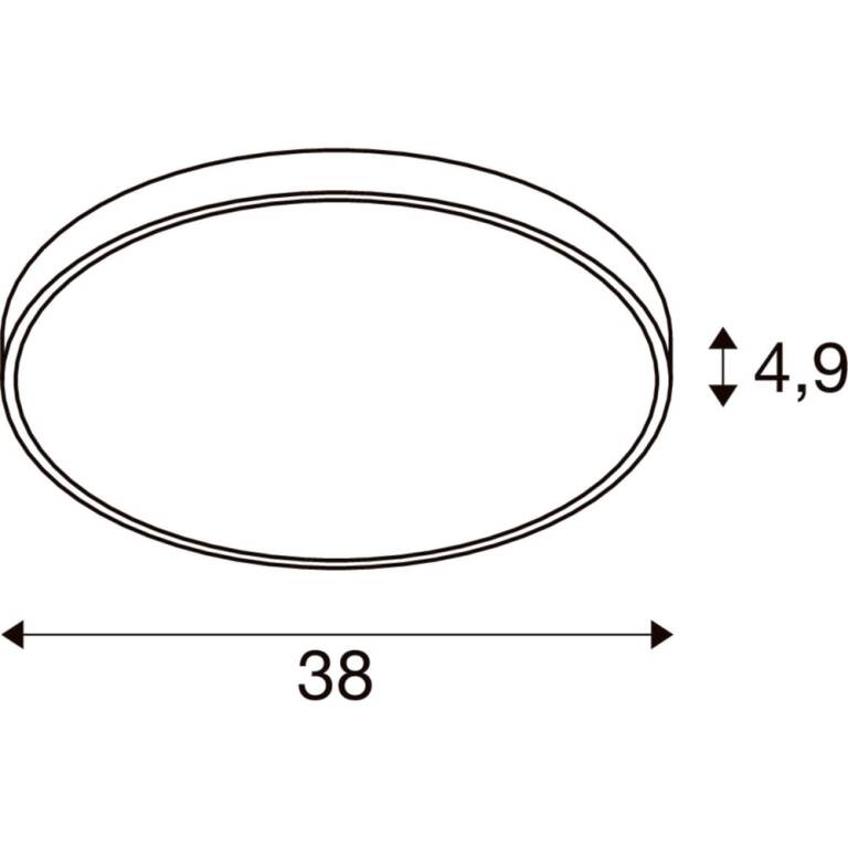SLV MEDO 2 SLIM 40, CL, DALI, Deckenaufbauleuchte, 3000/4000 K, 15,5 W, 85°, weiß