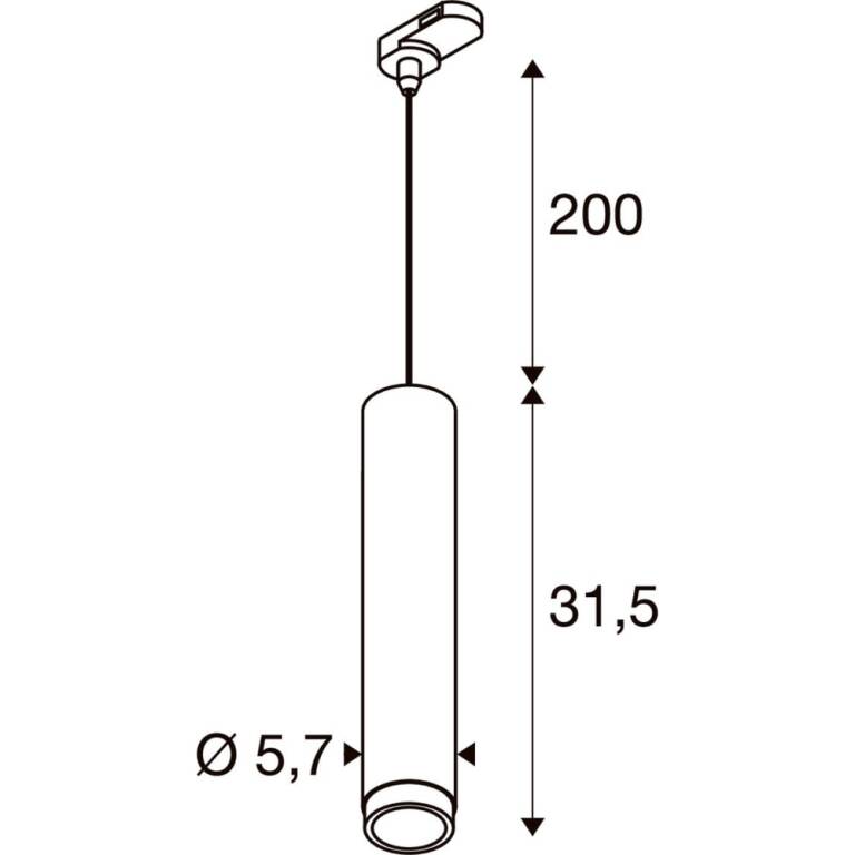 SLV GRIP! L, 3~ Pendelleuchte, QPAR51, GU10, 1 x 6 W, weiß / schwarz