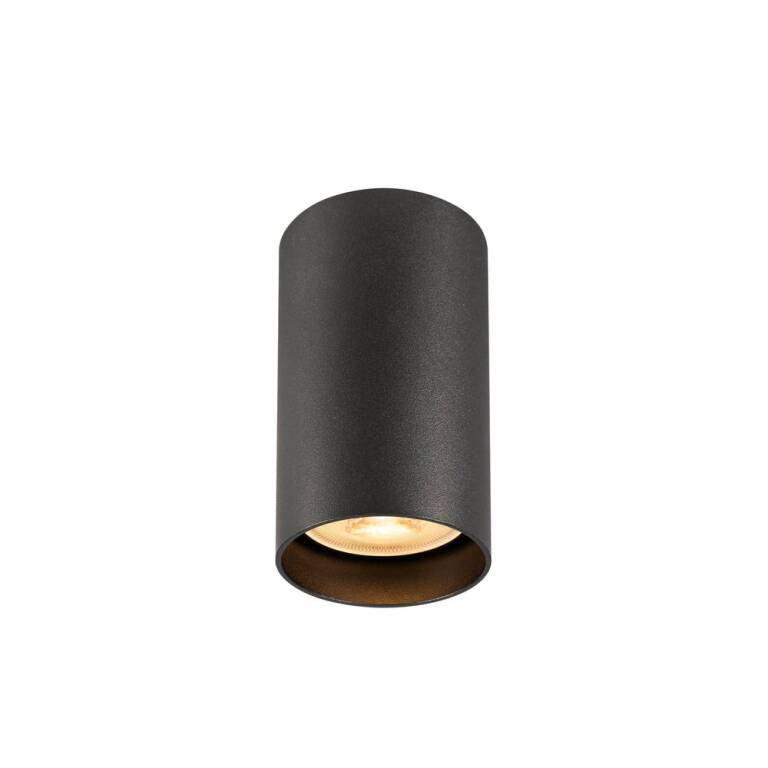 SLV ENOLA 2.0 M, CL, SINGLE, QPAR51, Deckenaufbauleuchte, 1 x 10 W, schwarz