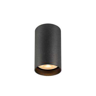 SLV ENOLA 2.0 M, CL, SINGLE, QPAR51, Deckenaufbauleuchte, 1 x 10 W, schwarz