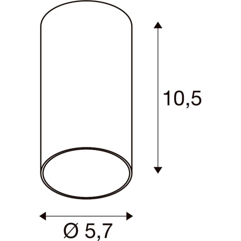 SLV ENOLA 2.0 M, CL, SINGLE, QPAR51, Deckenaufbauleuchte, 1 x 10 W, weiß