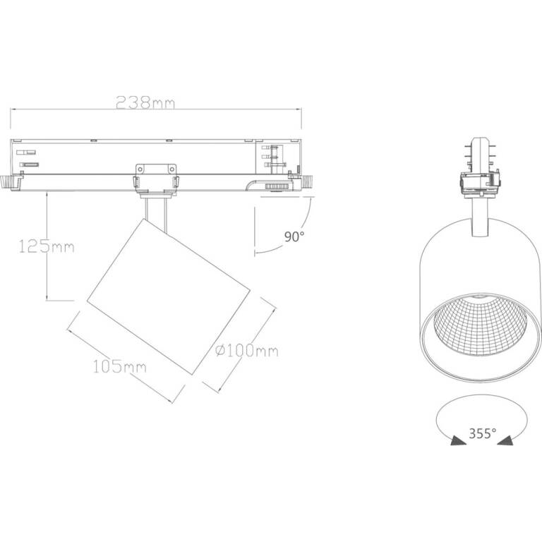 SLV TRACKSPOT V 3PH, 53 930 NB ML WH DALI