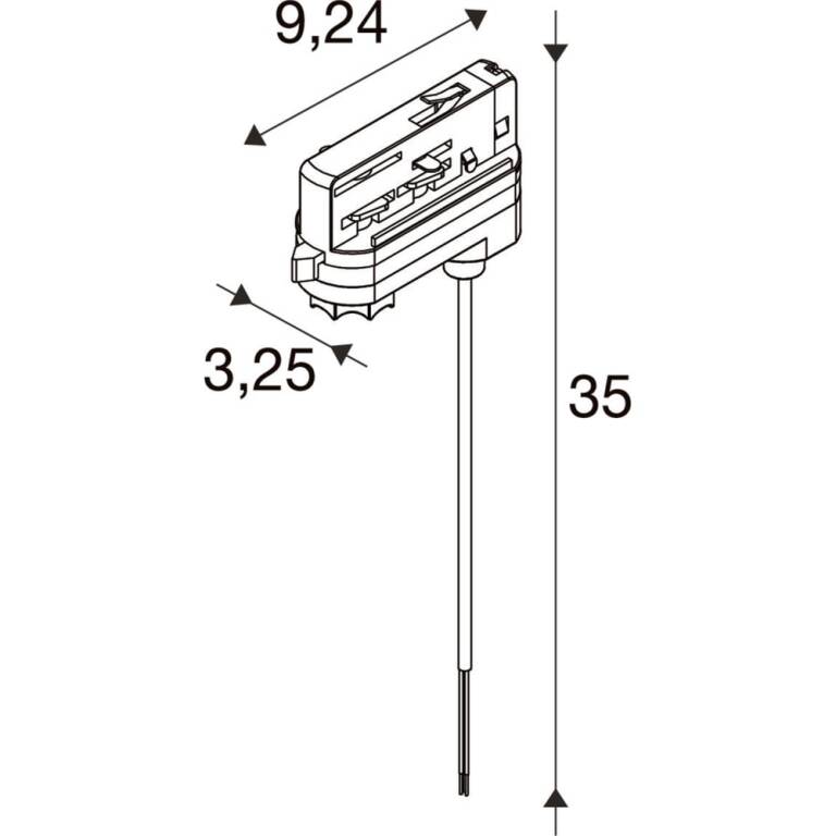 SLV BATTEN INDUSTRY C+P, TRACK ADAPTER WH