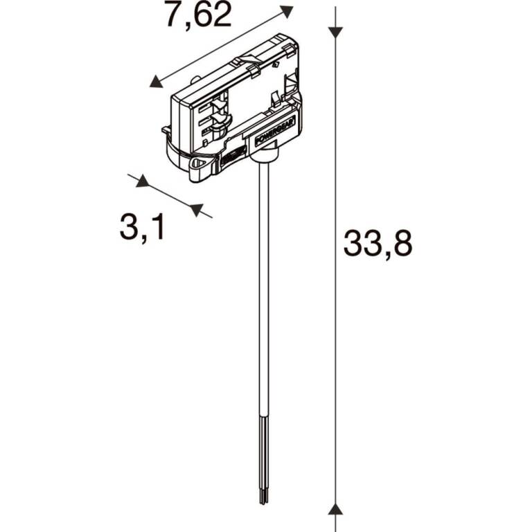 SLV BATTEN INDUSTRY C+P, TRACK ADAPTER DALI WH