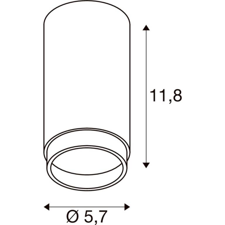 SLV GRIP! L, CL, QPAR51, Deckenaufbauleuchte, GU10, 1 x 6 W, weiß / schwarz