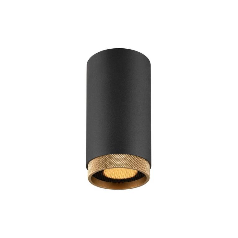 SLV GRIP! L, CL, QPAR51, Deckenaufbauleuchte, GU10, 1 x 6 W, schwarz / goldfarben