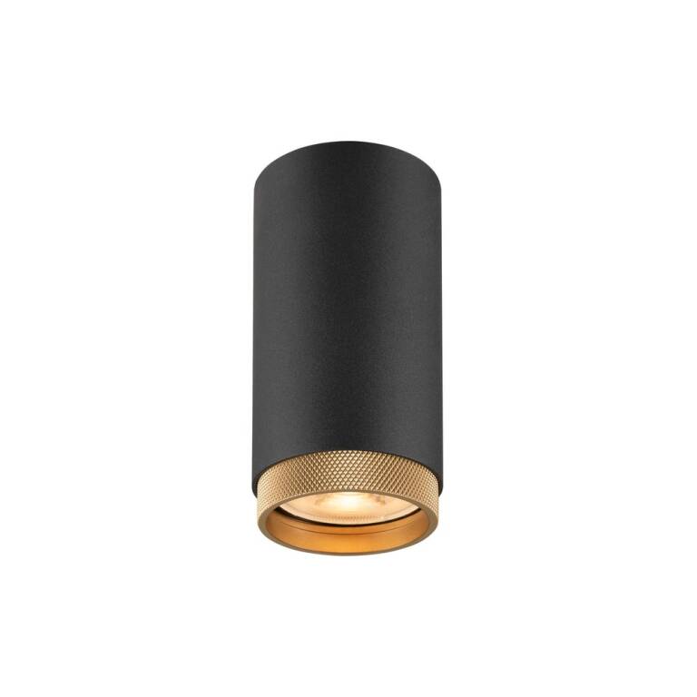 SLV GRIP! L, CL, QPAR51, Deckenaufbauleuchte, GU10, 1 x 6 W, schwarz / goldfarben